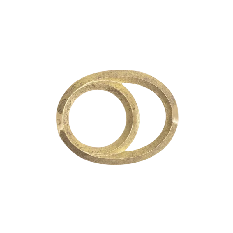 FUTAGAMI Eclipse Bottle Opener – sand-cast brass bottle opener, sculptural concentric circle design with raw IHADA texture