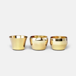 Skultuna Kin Brass Tealight Holders (Set of 3)