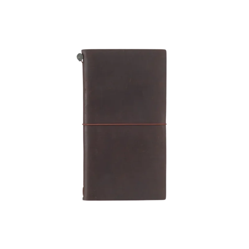 TRAVELER'S Company Notebook — brown leather journal with elastic band closure