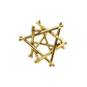 Nova Plexus Puzzle Sculpture (Brass)