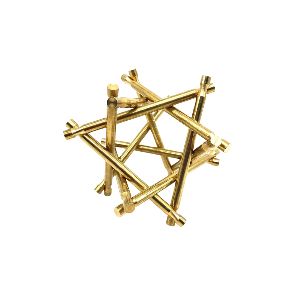 Nova Plexus Puzzle Sculpture (Brass)