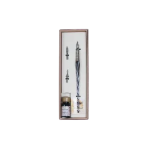 Bortoletti Entwined Murano Glass Dipping Pen Set