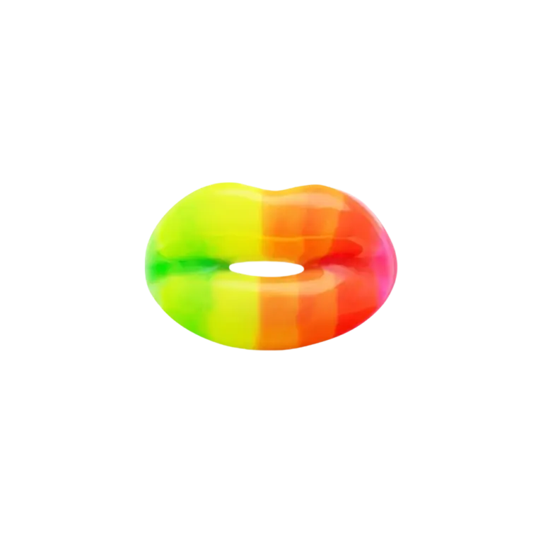 Neon Rainbow Hotlips Ring