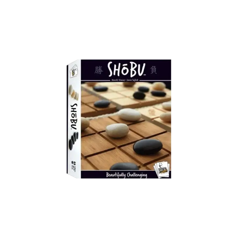 SHOBU Board Game by Smirk & Dagger - abstract strategy board game, wooden boards with river stones